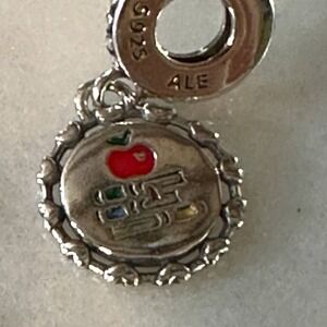 Authentic Pandora School Teacher Apple Engravable Dangle Charm‎